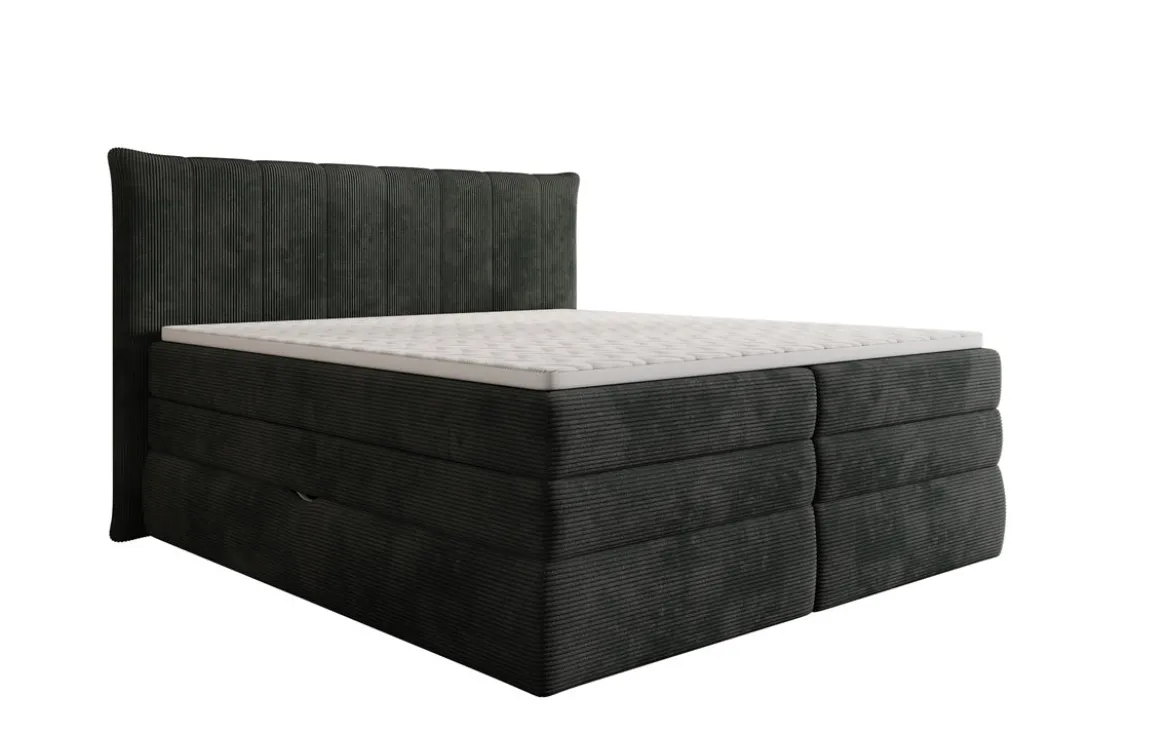 Boxspringbett Stella mit Stauraum in Cord