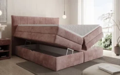 Boxspringbett Stella mit Stauraum in Cord