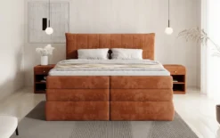 Boxspringbett Stella mit Stauraum in Cord