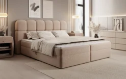 Boxspringbett Tilde in Strukturstoff mit Stauraum