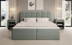 Boxspringbett Tilde in Strukturstoff mit Stauraum