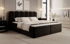 Boxspringbett Tilde in Strukturstoff mit Stauraum