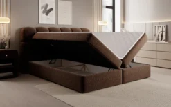 Boxspringbett Tilde in Strukturstoff mit Stauraum