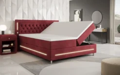 Boxspringbett Tino mit RGB, USB und Stauraum