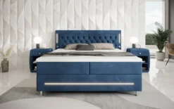 Boxspringbett Tino mit RGB, USB und Stauraum