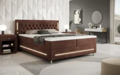 Boxspringbett Tino mit RGB, USB und Stauraum