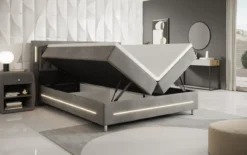 Boxspringbett Tino mit RGB, USB und Stauraum