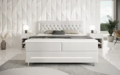 Boxspringbett Tino mit RGB, USB und Stauraum