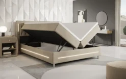 Boxspringbett Tino mit RGB, USB und Stauraum