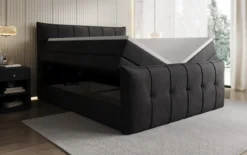 Boxspringbett Treviso mit Stauraum in Samt