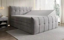 Boxspringbett Treviso mit Stauraum in Samt