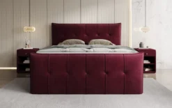 Boxspringbett Treviso mit Stauraum in Samt