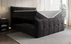 Boxspringbett Treviso mit Stauraum in Samt
