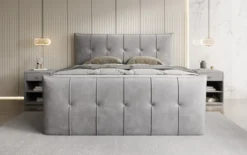 Boxspringbett Treviso mit Stauraum in Samt