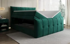Boxspringbett Treviso mit Stauraum in Samt