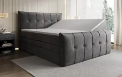 Boxspringbett Treviso mit Stauraum in Samt