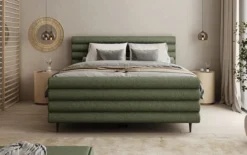 Boxspringbett Tubo in Strukturstoff mit Stauraum