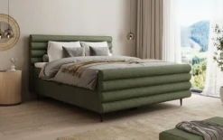 Boxspringbett Tubo in Strukturstoff mit Stauraum