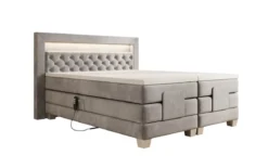 Boxspringbett Velora Samt elektrisch verstellbar mit LED