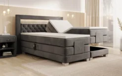 Boxspringbett Velora Samt elektrisch verstellbar mit LED