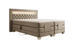 Boxspringbett Velora Samt elektrisch verstellbar mit LED
