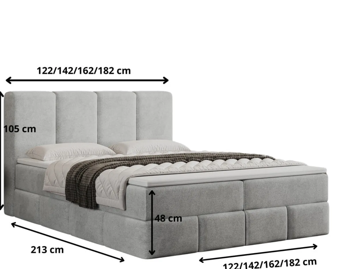 Boxspringbett Venedig Samt mit Stauraum
