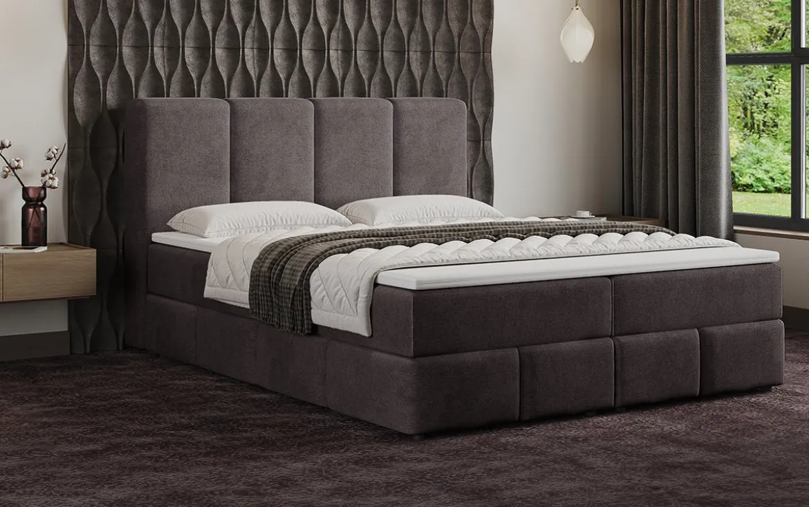 Boxspringbett Venedig Samt mit Stauraum