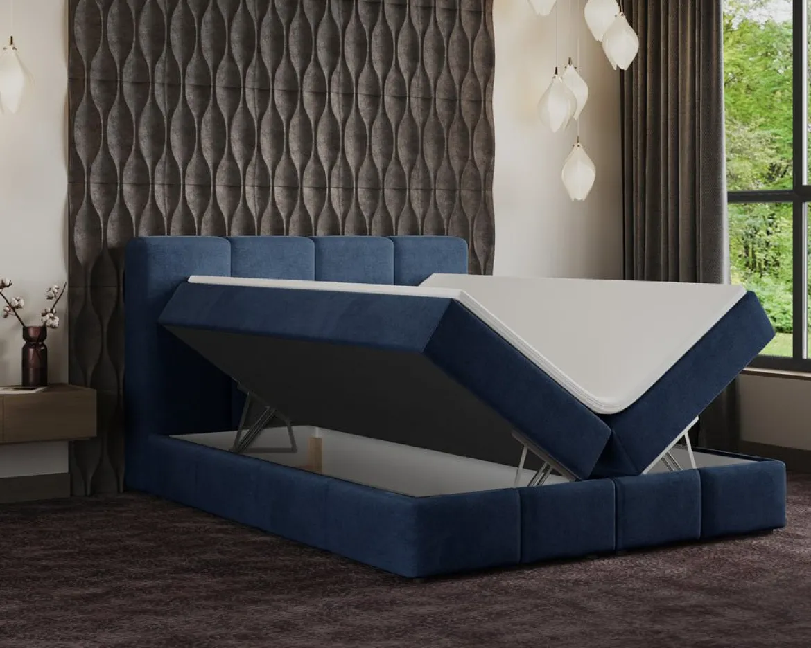 Boxspringbett Venedig Samt mit Stauraum