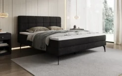 Boxspringbett Vera in Cord mit hohen Füßen