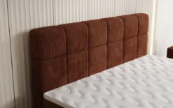 Boxspringbett Vera in Cord mit hohen Füßen