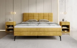 Boxspringbett Vera in Cord mit hohen Füßen