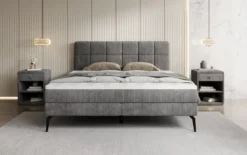 Boxspringbett Vera in Cord mit hohen Füßen