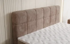 Boxspringbett Vera in Cord mit hohen Füßen