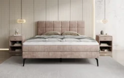 Boxspringbett Vera in Cord mit hohen Füßen