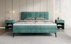 Boxspringbett Vera in Cord mit hohen Füßen