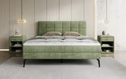 Boxspringbett Vera in Cord mit hohen Füßen