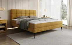 Boxspringbett Vera in Cord mit hohen Füßen