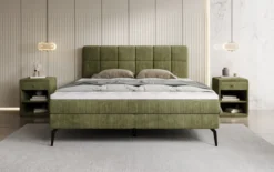 Boxspringbett Vera in Cord mit hohen Füßen