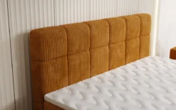 Boxspringbett Vera in Cord mit hohen Füßen