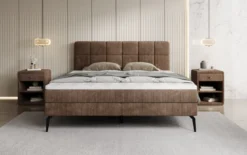 Boxspringbett Vera in Cord mit hohen Füßen