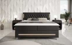 Boxspringbett Verdino mit RGB, USB und Stauraum