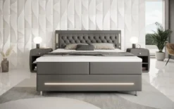Boxspringbett Verdino mit RGB, USB und Stauraum