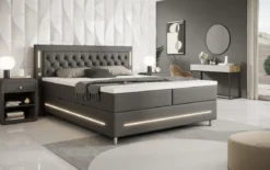 Boxspringbett Verdino mit RGB, USB und Stauraum