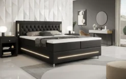 Boxspringbett Verdino mit RGB, USB und Stauraum