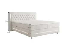 Boxspringbett Verdino mit RGB, USB und Stauraum
