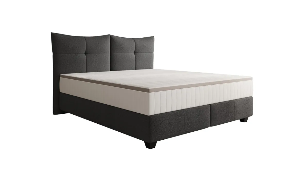 Boxspringbett Veyora in Bouclé