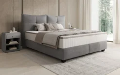 Boxspringbett Veyora in Bouclé