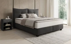 Boxspringbett Veyora in Bouclé
