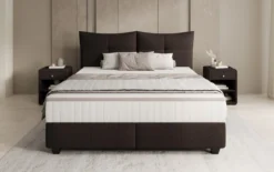 Boxspringbett Veyora in Bouclé