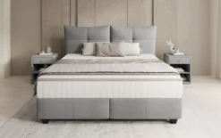 Boxspringbett Veyora in Bouclé